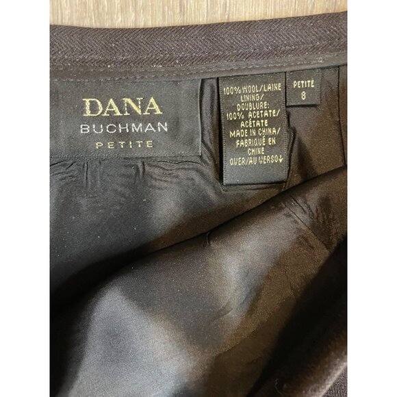 Dana Buchman Brown Wool Straight Lined Pencil Skirt Sz 8 - Picture 4 of 8